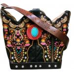 Leather Handbag - Cowboy Boot Purse BK35
