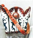 Leather Handbag - Cowboy Boot Purse BK34