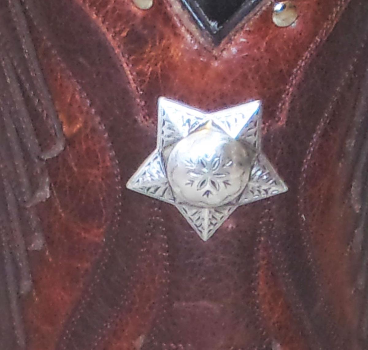 Leather Wine Tote - Cowboy Boot Wine Caddy WT559 picture