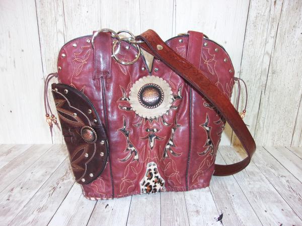 Hand-Crafted Conceal Carry Purse - Cowboy  Boot Purse CB73 picture