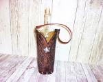 Leather Wine Tote - Cowboy Boot Wine Caddy WT570