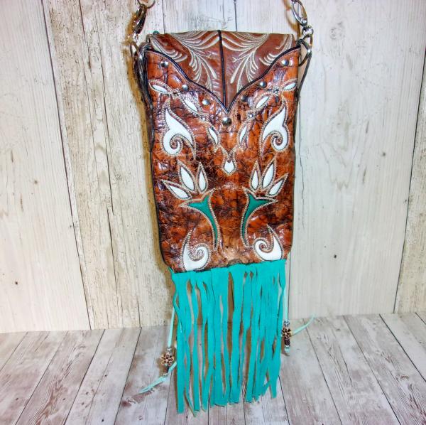Cross-Body Hipster Bag - Cowboy Boot Purse HP715 picture