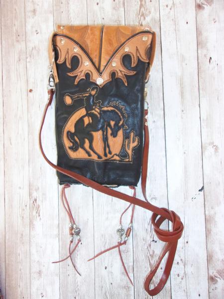 Cross-Body Hipster Bag - Cowboy Boot Purse HP776 picture