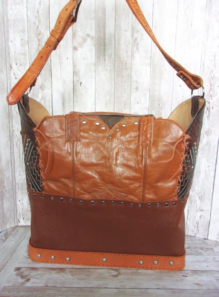 Western Laptop Tote  XL Cowboy Boot Purse LT37 picture