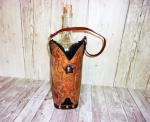 Leather Wine Tote - Cowboy Boot Wine Caddy WT566