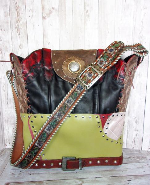 Western Laptop Tote  XL Cowboy Boot Purse LT34