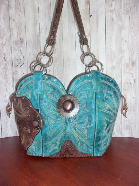 Hand-Crafted Conceal Carry Purse - Cowboy  Boot Purse CB65 picture
