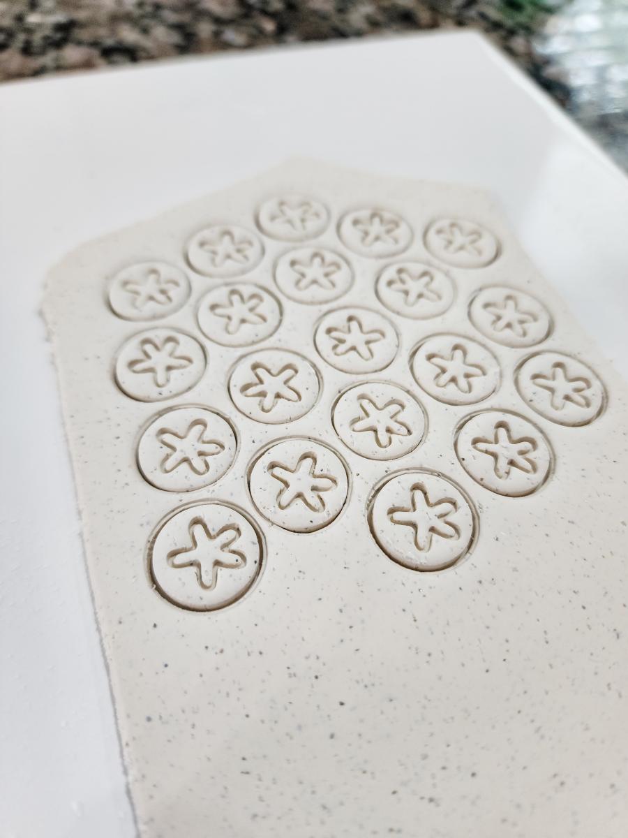 Summer Polymer Clay Beachside Sand Dollar Sand Stud picture