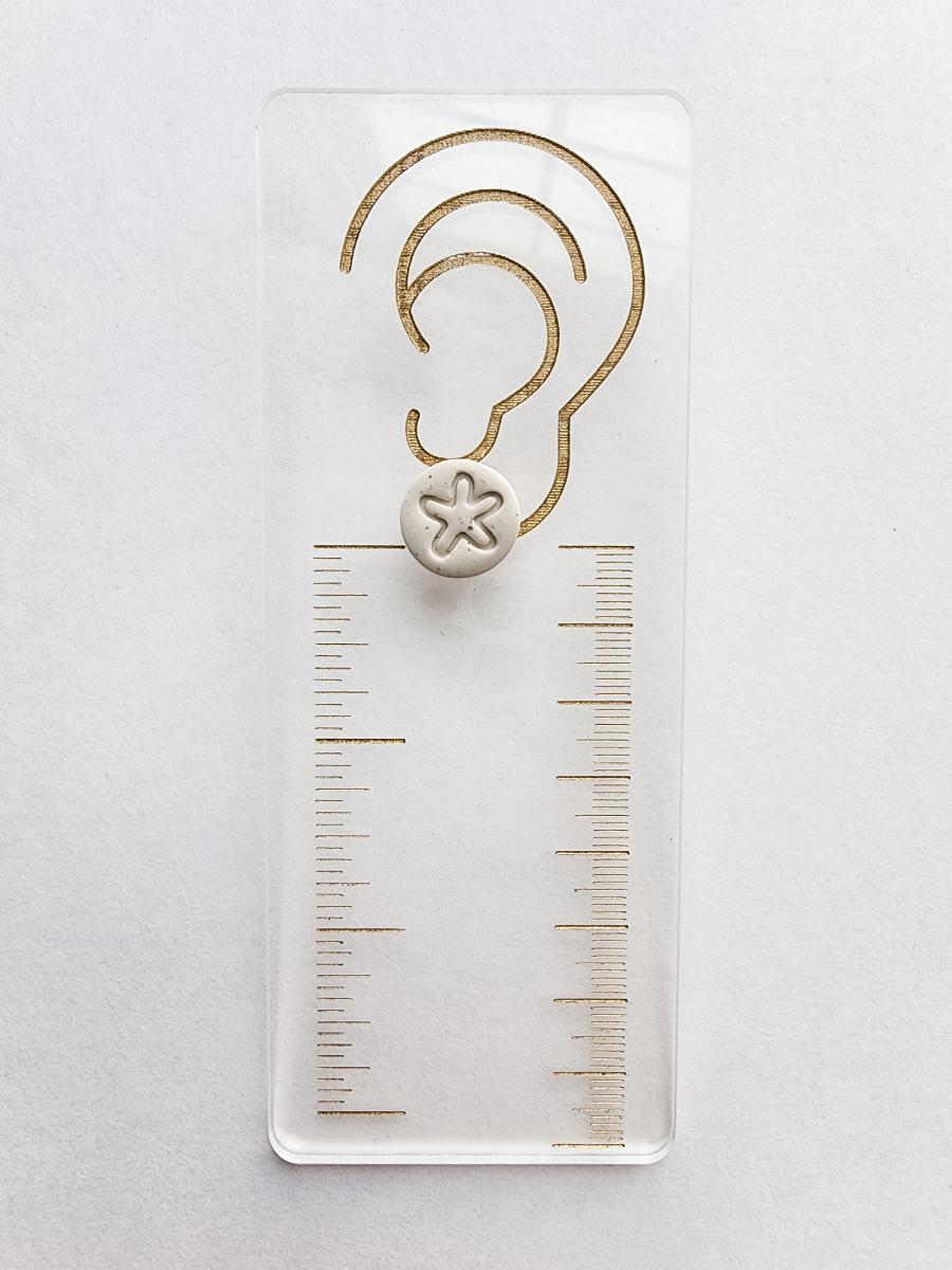 Summer Polymer Clay Beachside Sand Dollar Sand Stud picture