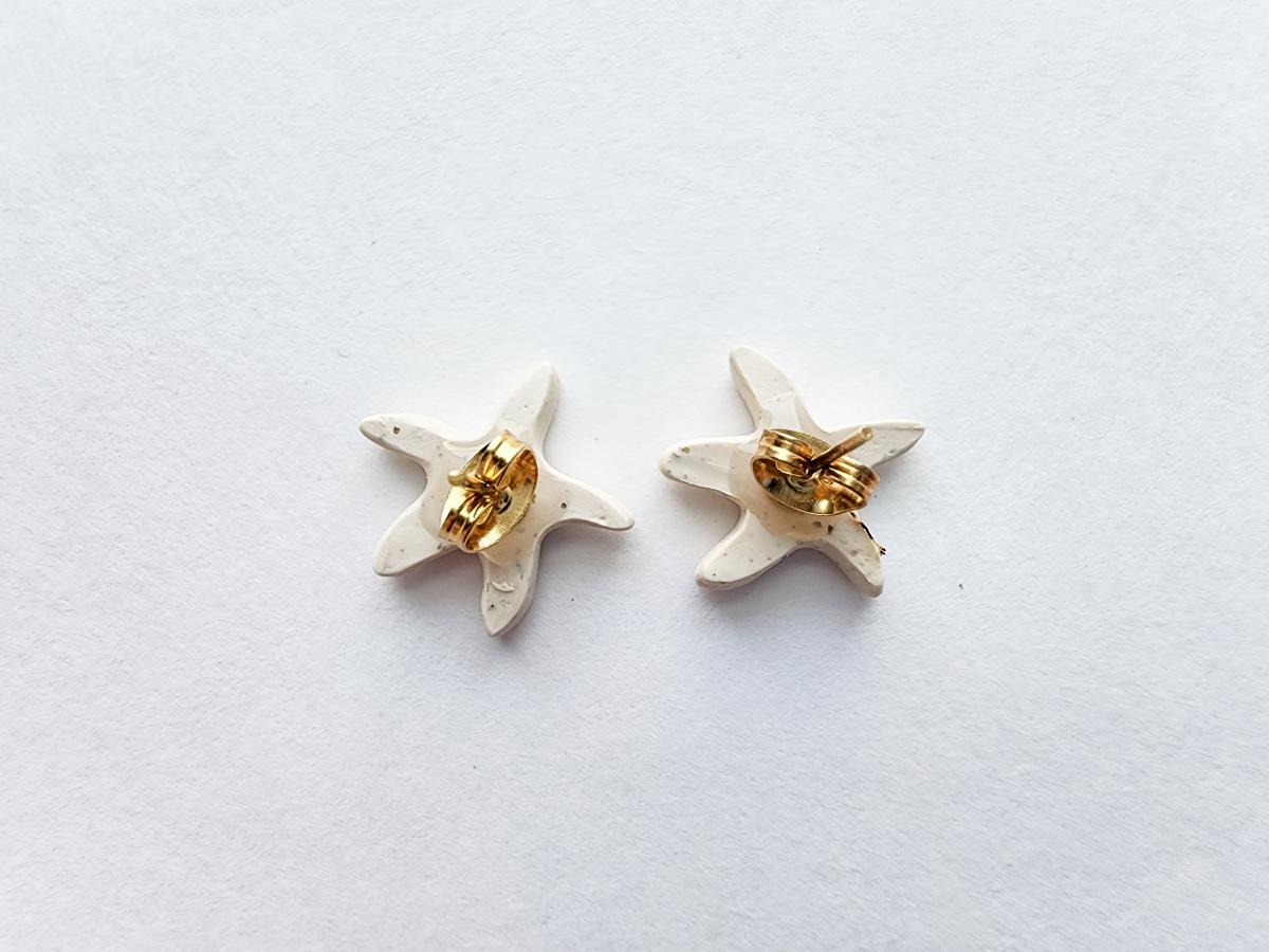 Summer Polymer Clay Beachside Star Fish Sand Stud picture