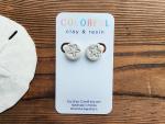 Summer Polymer Clay Beachside Sand Dollar Sand Stud
