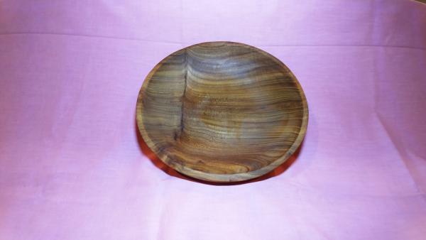 Round elm wooden bowl