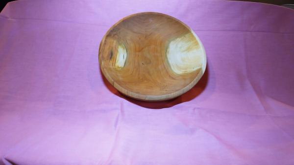 Cherry round wooden bowl