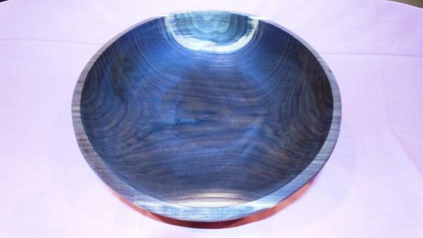 Large black walnut wooden bowl