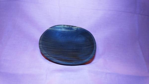 Black walnut oval wooden bowl