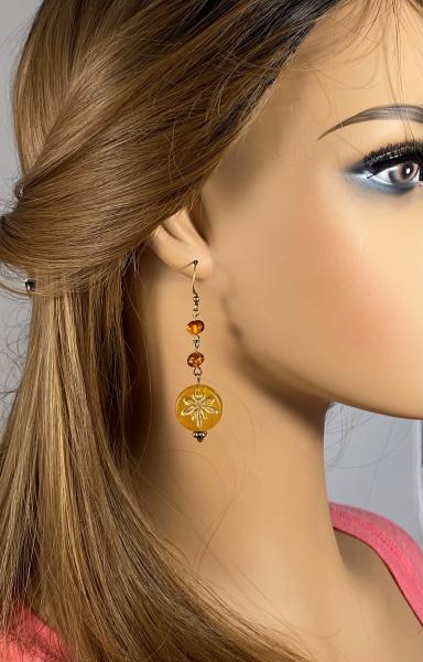 Dragonfly and Amber Earrings picture