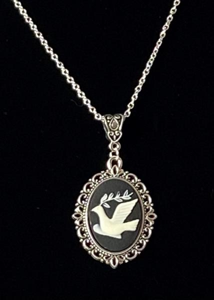 Dove of Peace Cameo Necklace