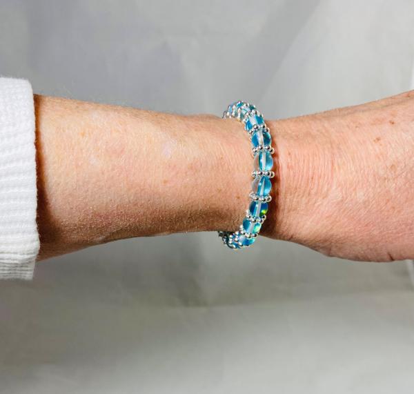 Mystic Aqua Quartz Elastic Bracelet picture