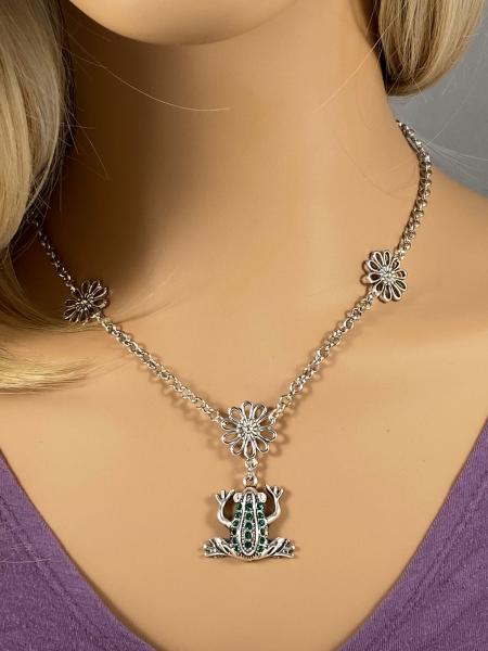 Frog and Flower Necklace - Customizable picture