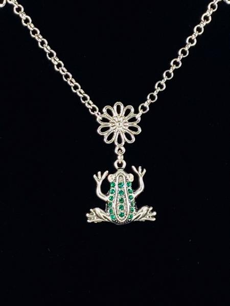 Frog and Flower Necklace - Customizable picture