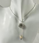 Victorian Pearl Drop Vintage-Look Pendant Necklace