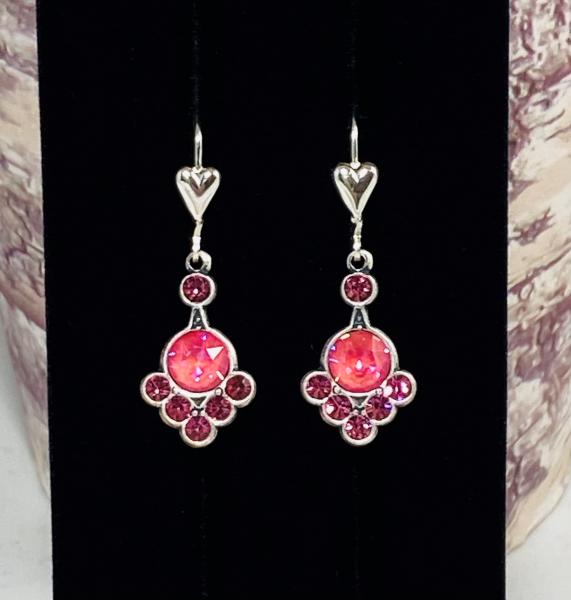 Vintage Swarovski Pink Crystal Earrings picture