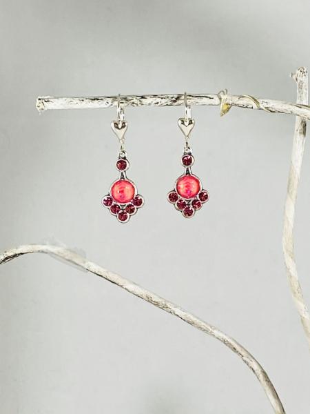 Vintage Swarovski Pink Crystal Earrings picture