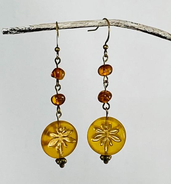 Dragonfly and Amber Earrings picture