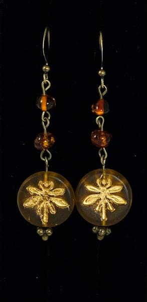 Dragonfly and Amber Earrings picture