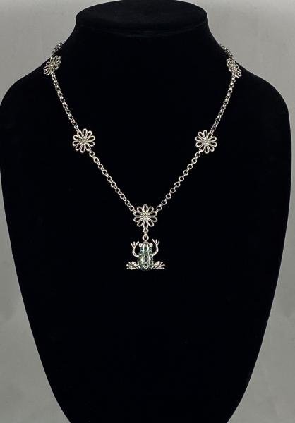 Frog and Flower Necklace - Customizable picture