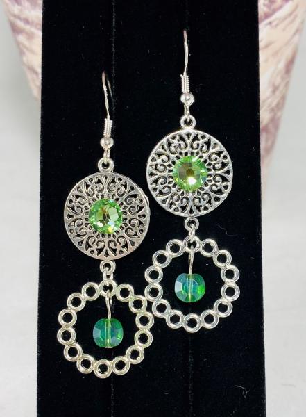 Long Double Circle Dangle Earrings picture