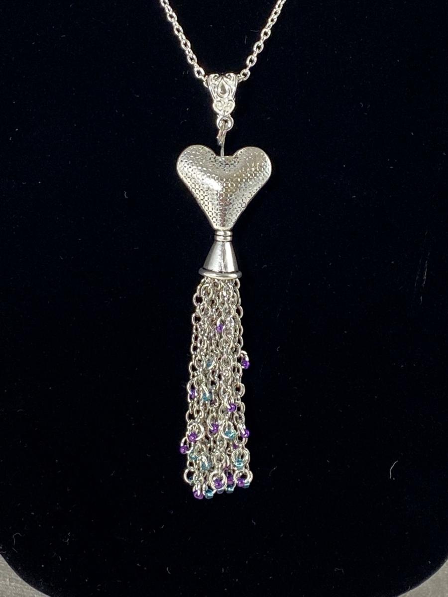 Double Strand Gemstone and Tassel Necklace picture