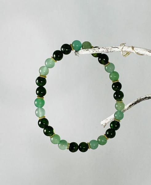 Siberian Emerald and Aventurine Gemstone Bracelet picture