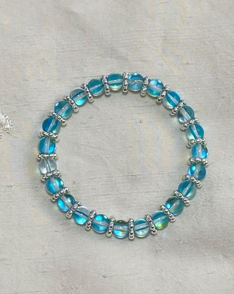 Mystic Aqua Quartz Elastic Bracelet picture