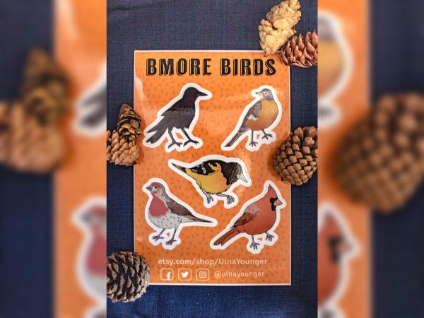 BMORE Birds 4"x6" Kiss-Cut Sticker Sheet picture