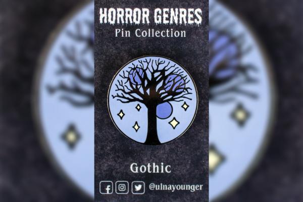 Gothic Horror Genres Hard Enamel Pin 1.5" picture
