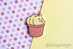 If It Fits I Sits Flower Pot Cat 1.5" Hard Enamel Pin