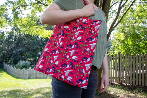 Birds & Berries Canvas Tote Bag picture