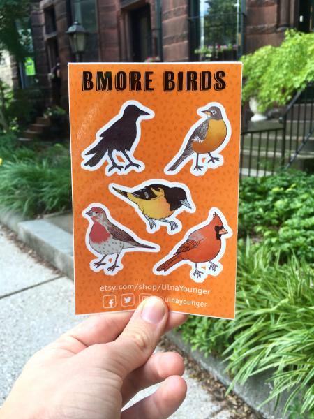 BMORE Birds 4"x6" Kiss-Cut Sticker Sheet picture