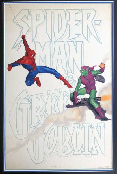 Glen Orbik Original Cover Painting for Spider-man vs Green Goblin Marvel 1995