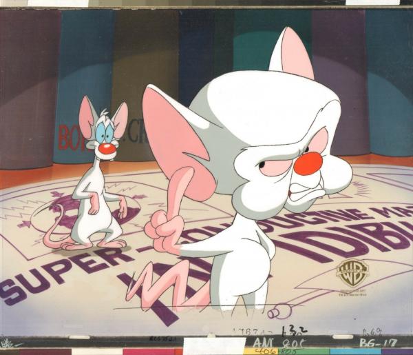 Pinky and The Brain FIRST EPISODE Spielberg 1995-98 production cell Warner Bros picture