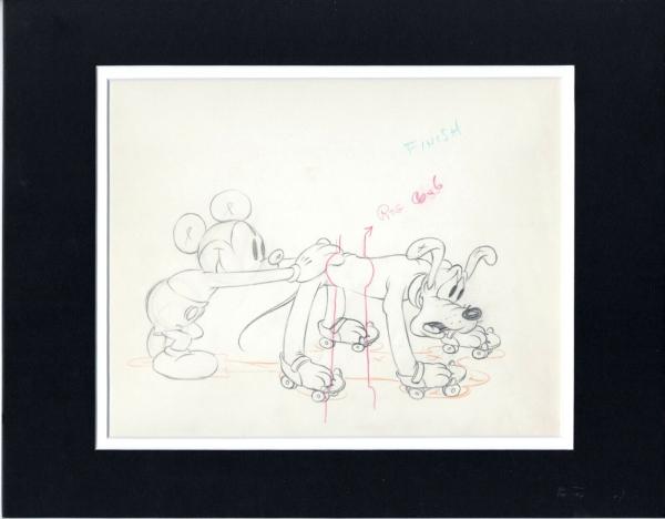 Mickey Mouse 1939 Original Production Animation Cel Drawing Disney Society Dog 2 picture