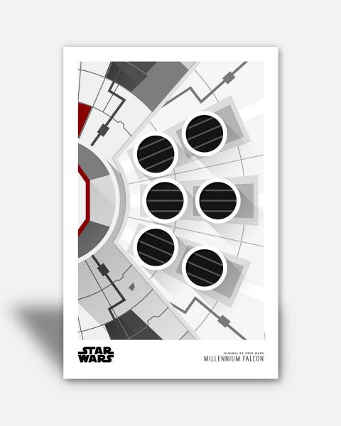 Minimalist Millennium Falcon 11x17 Art Print picture