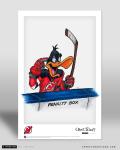 NHL Daffy Sketch Devils Variant 11x17 Art Print