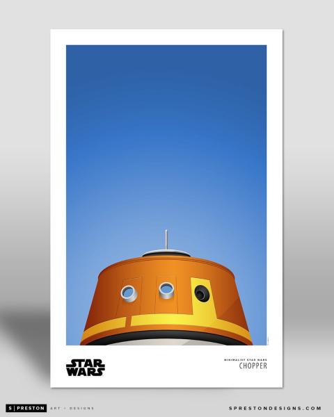 Minimalist Chopper 11x17 Art Print