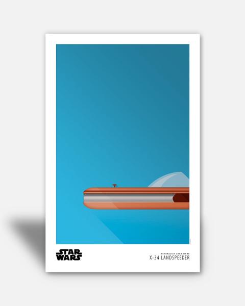 Minimalist Landspeeder 11x17 Art Print picture