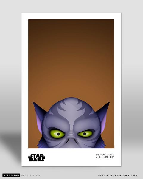 Minimalist Zeb 11x17 Art Print picture