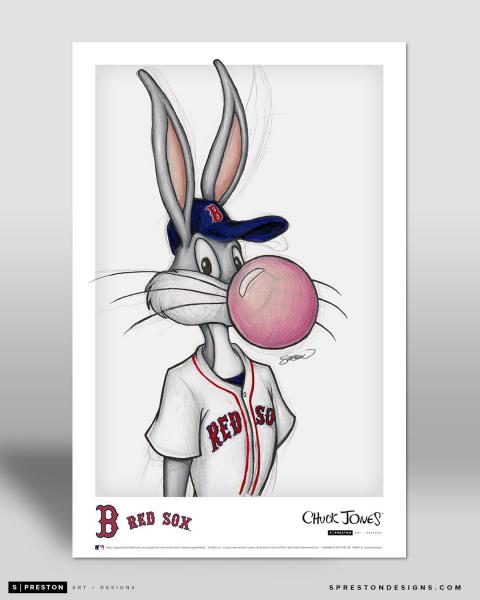 Bubblegum Bugs Sketch Red Sox Variant 11x17 Art Print