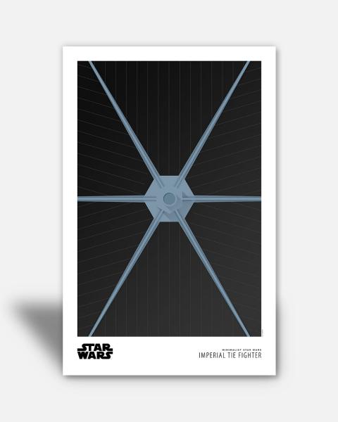 Minimalist Tie Fighter 11x17 Art Print picture