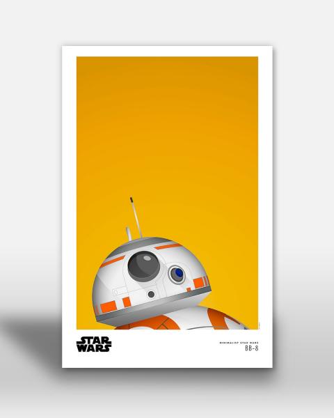 Minimalist BB-8 11x17 Art Print picture